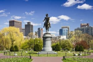 Image of a statue in Boston Common in Boston, MA
