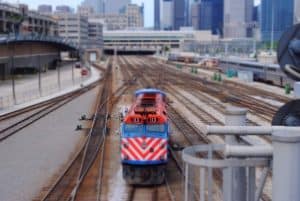 Image of a train in Chicago