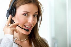 Image of a virtual receptionist providing answering service in Indiana