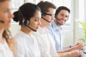 Image of call center agents providing answering service in Washington