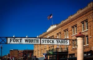 Image of the old Stock Yards area in Fort Worth, Texas