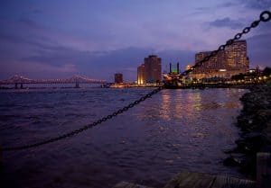 Image of the water and skyline of New Orleans, Louisiana