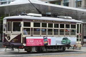 Image of the McKinney Ave Trolley in Dallas, TX