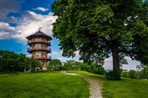 Image of Patterson Park and the pagoda in Baltimore, Maryland