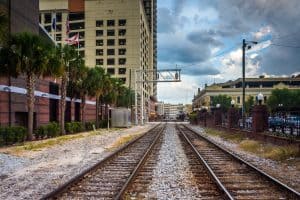 Image of railroad tracks in Orlando, FL
