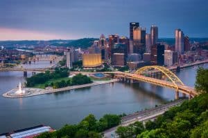 Image of downtown Pittsburgh in Pennsylvania