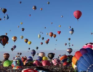 Image of the hot air balloon festival in Albuquerque