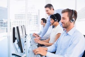 Image of live agents providing government call center services