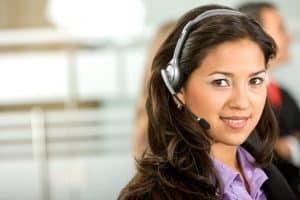 Image of a MAP Communications virtual receptionist providing Aurora answering service