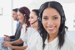 Image of virtual receptionists providing call center services