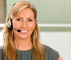 Image of a MAP call center agent providing answering services for mental health professionals