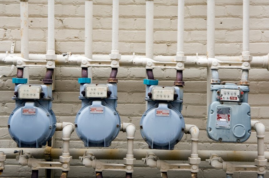 Image of utility meters monitored by a company that uses utilities call center