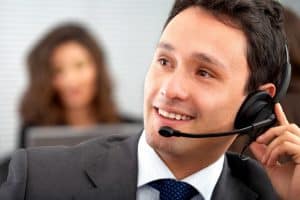 Image of a virtual receptionist providing Newark answering service