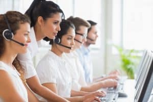Image of a HIPAA-compliant call center team