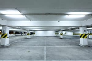 Image of a parking garage owned by a business that uses an answering service for parking companies
