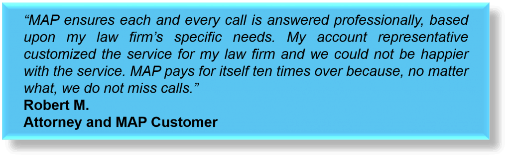 Text of an attorney answering service review